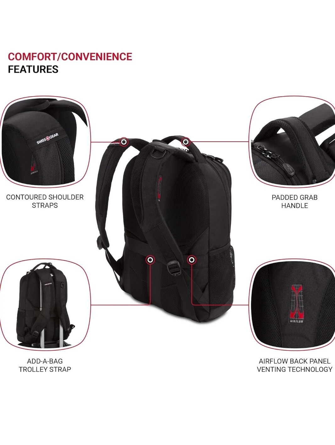 SwissGear Cecil 5505 Laptop Backpack, Black, 18Inch NEW eBay