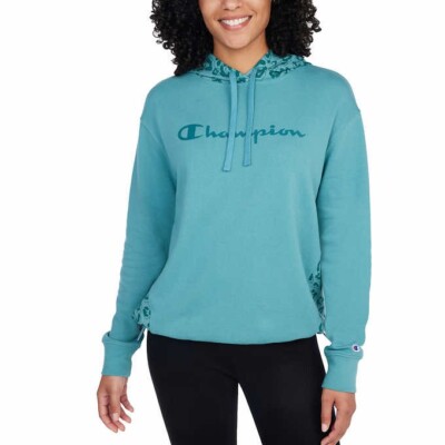 NWT CHAMPION AQUA TONIC COLOR BLOCK LONG SLEEVE HOODIE SZ XL #D824 | eBay