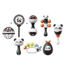 Handheld Shaker Toy for Infant Cartoon Panda Shape Newborns Gift Fun Activity
