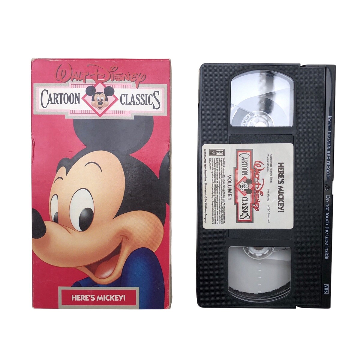 WALT DISNEY CARTOON CLASSICS - Here's Mickey! Vol 1 VHS Tape