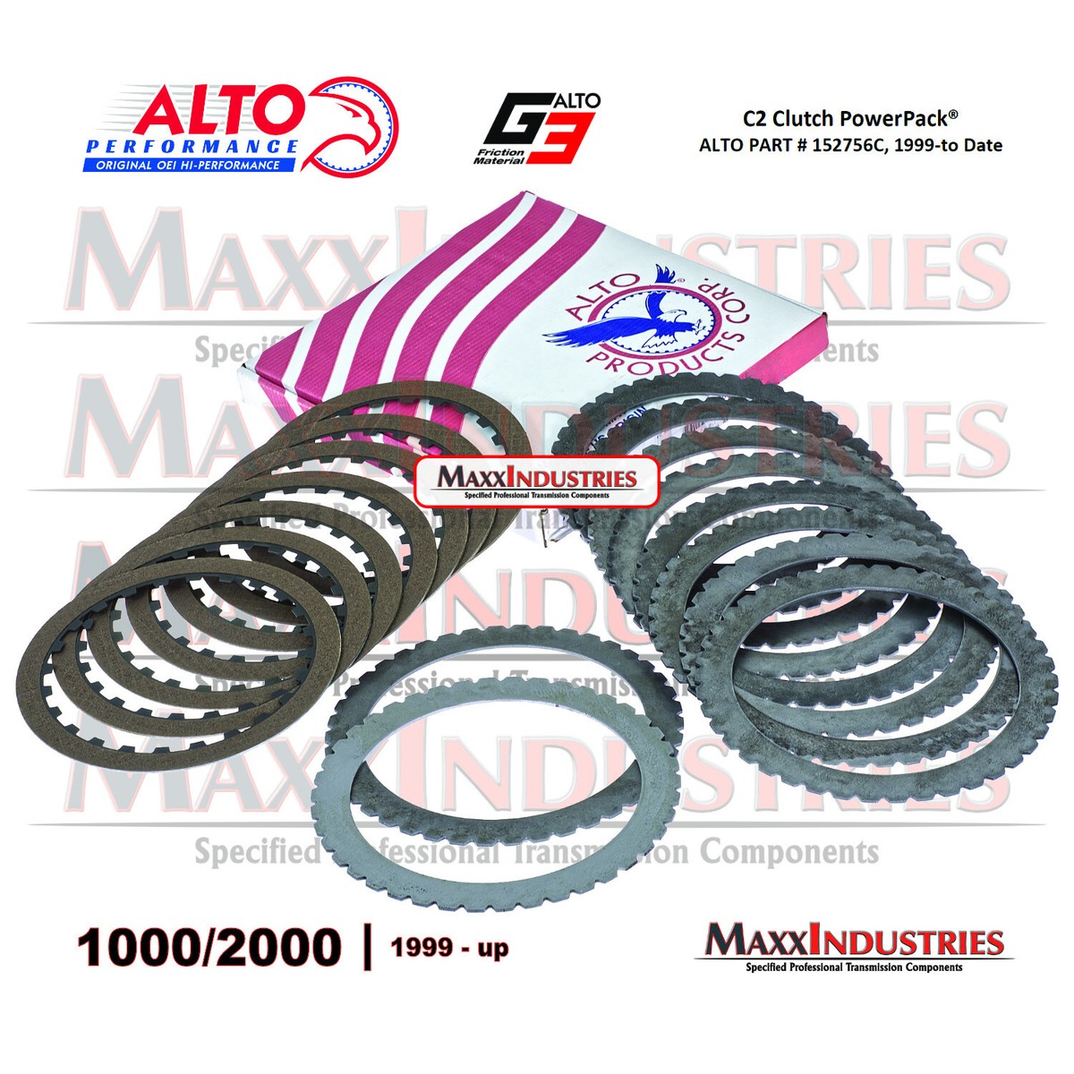for Allison 1000/2000 Transmission C2 Clutch Kit PowerPack Alto G3