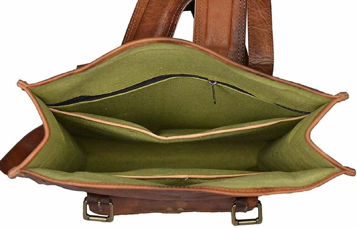 22  Homme Cuir Vintage Sac à Dos Sacoche Sac Bandoulière Sac à