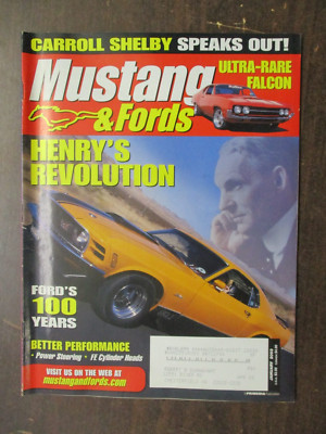 MUSTANG & FORDS MAGAZINE JANUARY 2003 HENRY FORD 100 YEARS CARROLL SHELBY CARS