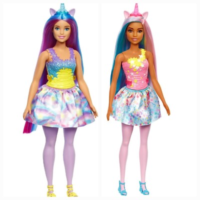 (2)Barbie Dreamtopia~ Unicorn~ Fairytale Rainbow-Doll-Curvy
