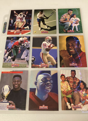 Proline Jerry Rice 1992 Pro Line Profiles, Complete Set 1-9, Jerry Rice, San Francisco ...