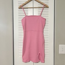 NEW ASOS Strappy Ribbed Sleeveless Pink Mini Dress Women's Size 6P