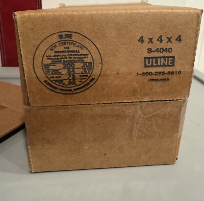 ULINE 4x4x4 Corrugated Cardboard Shipping Packing Boxes Recycled 15 pieces