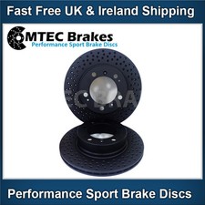 Porsche Boxster 986 2.5 96-99 Hintere Bremsscheiben Schwarz Durchbohrt MTEC