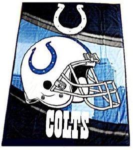 INDIANAPOLIS COLTS NFL ROYAL PLUSH RASCHEL THROW BLANKET ...