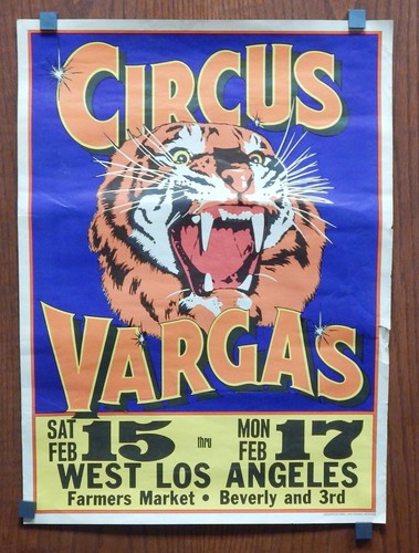 Circus Vargas Original Vintage Billboard Poster For West Los Angeles CA