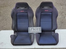 Black Recaro SR3 Seats Recling Bucket Seats OEM DC2 EK9 Type R JDM UKDM EG6 EK4