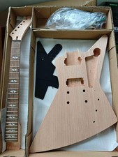 Us warehouse DIY unfinish full kits Explorer Electric Guitar mahogany body