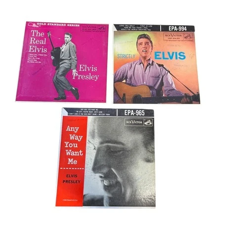 Elvis Presley Lot of 3 Empty Sleeves for Vinyl 45 RPM Records RCA Victor