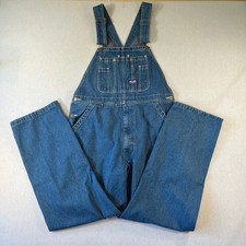 Big Smith Overalls Mens 36x32 Fit 36x30 Denim Bib Med Wash Work Utility