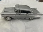 1957 Chevorlet JADA Toys 1/32 Diecast Pull Back Action Silver No Side Mirrors