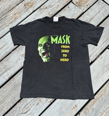 Vintage The Mask Jim Carey Zero To Hero Women's Baby Tee Youth 90s Original