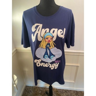 Y2K Bratz ''Angel Energy'' Cloe Graphic Tee Navy Blue Nostalgic Streetwear