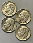LOT  Of 4 Roosevelt Dimes 1956-1959D 90% Silver Coin Collectible  #20
