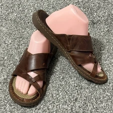 Born Sorja II Sandals Leather Toe Ring Womens Size 11 BOC Handcrafted Footwear
