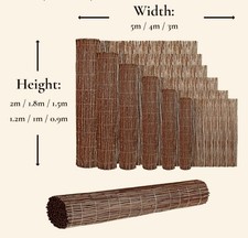 Natural Willow  Fence Screening Lawn Privacy Fencing Panel Roll Patio Decor