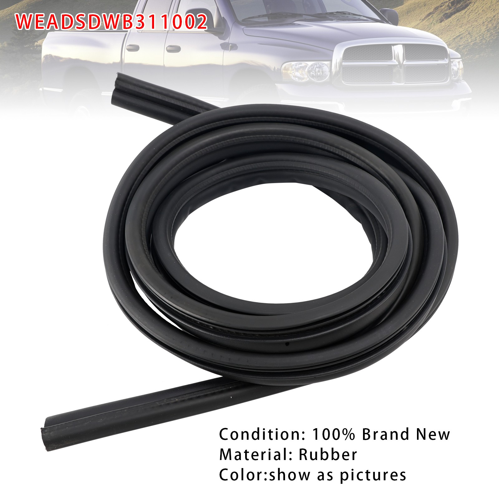 Front Door Weatherstrip Seal For Dodge Ram 1500 2500 3500 pickup truck 02-08 02