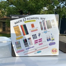 BAZIC School Kit 66 Pieces, School Supplies Bundle Pack for K-12 Grade Studen...