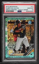 2019 Bowman Chrome Prospects Aqua Shimmer Refractor Ke'Bryan Hayes PSA 10 3k6