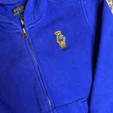 Polo Ralph Lauren Kids Polo Bear Full Zip Hoodie Blue Youth 5