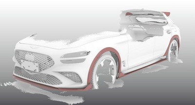 For Genesis G70 Facelift 2022-25 Hyperblade FRP Unpainted Side Skirt Side Lip