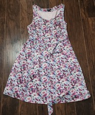 Tommy Hilfiger Dress Womens Floral Fit Flare Lined Sleeveless Size 16 Summer