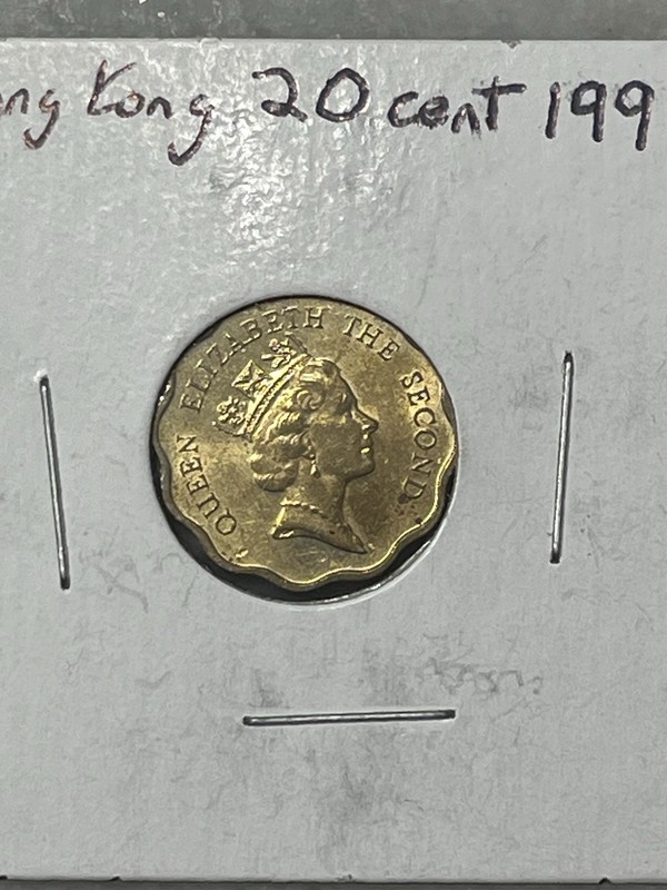 1991 Hong Kong 20 Cent Coin