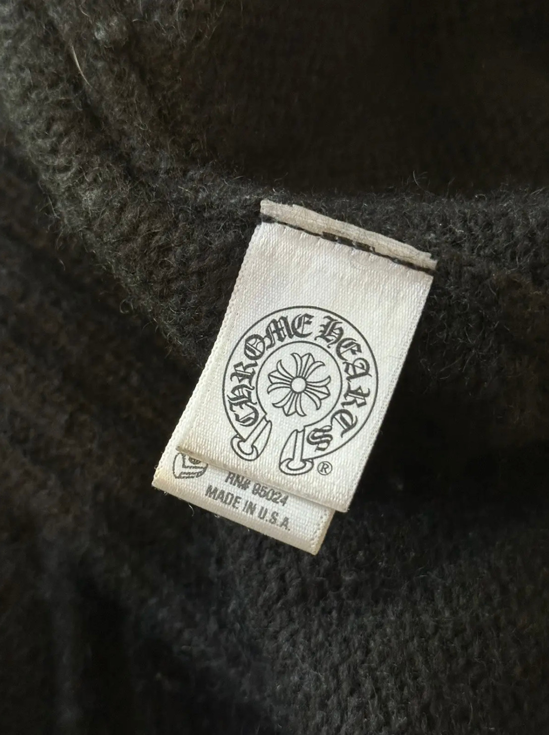 Chrome Hearts Vintage 90's Cashmere Cardigan with Flooded Cross Patched Spine thumbnail 8