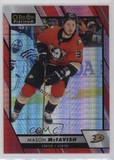 2023-24 O-Pee-Chee Platinum Red Prism 4/199 Mason McTavish #153 a3q