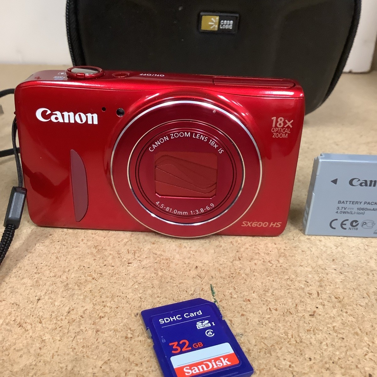 Canon PowerShot SX600 HS 16.0MP Digital Camera - Red for