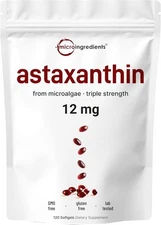 Astaxanthin 120 Softgels 12mg - Supports Eye Health and Joint Health