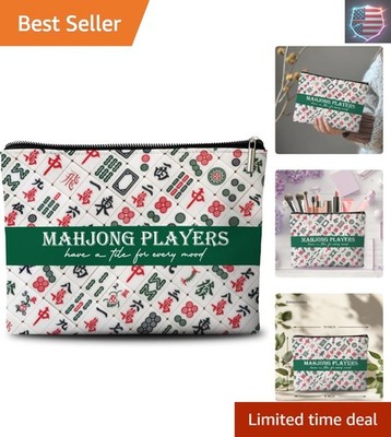 Mahjong Lover Gifts for Players Organizer Bag, 10x7 Inches