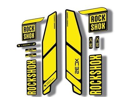 Rock Shox XC32 2014 Fork Decal Mountain Bike Cycling Sticker Adhesive Yellow
