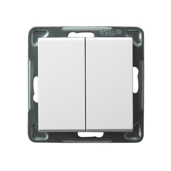Ospel Weiß Schalter Sonata 10Ax 2200W Kunststoff - Bild 4