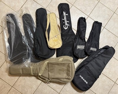 Guitar Cases Ukulele Viola Gig Bag Lot Bundle Mahalo Epiphone Alvarez