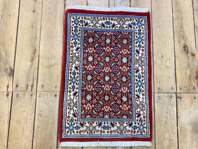  Handgeknüpfter Orientteppich Moud   Auto Fußmatten ( 60 X 40 CM)   Neu Top