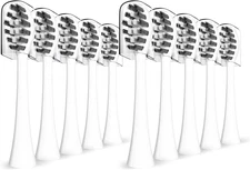 Replacement Toothbrush Heads Compatible with Gleem Electric Toothbrush, W Shape 