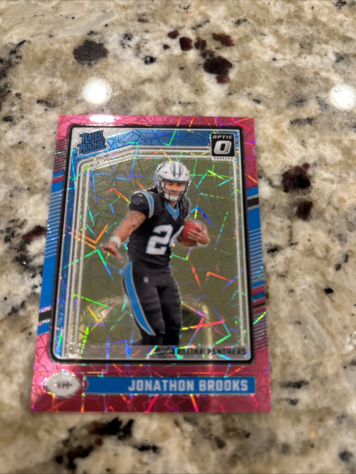 2024 Donruss Optic Jonathon Brooks Pink Velocity Rated Rookie #70/80