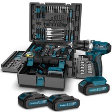 Tool Kit with 21V Drill - Cordless Power Tool Set - 255-PCs General