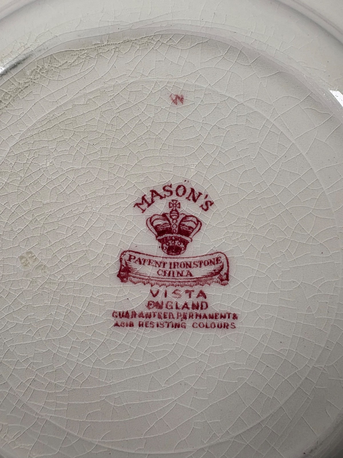 Pair of Masons England Vista Pink 10" Round Coupe Soup Bowl FREE SHIPPING