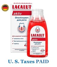 Lacalut Aktiv Mouthwash Gum Care Plaque Protection 300 ml Made in Germany
