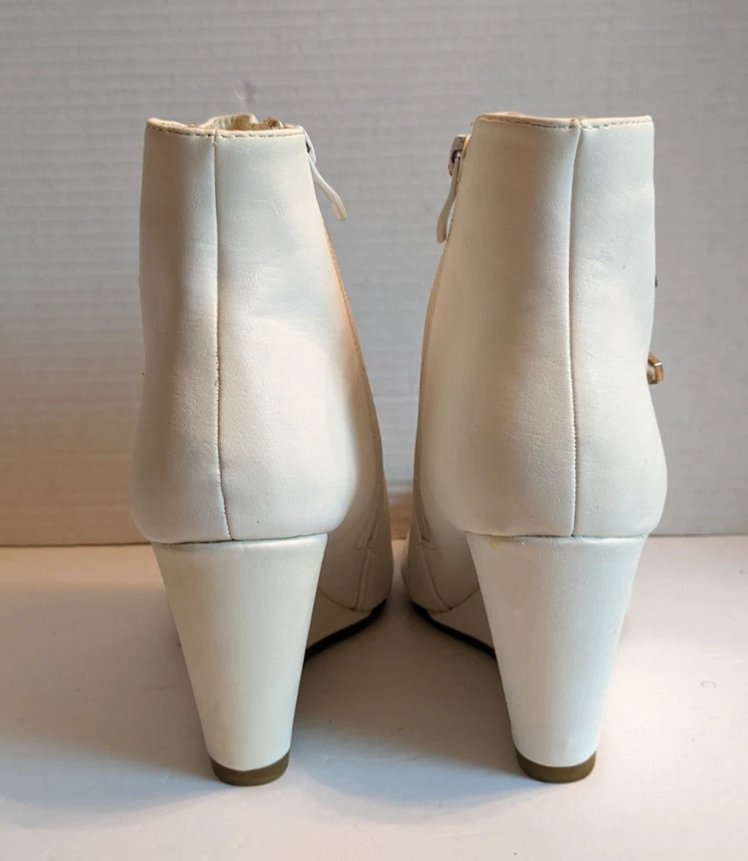 Botines blancos Forever para mujer talla 10 Paola-95 Foto 3 de 4