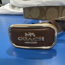 NWT Coach Signature Morgan Belt Women 42" Cut To Size 25 Mm Gold Buckle CR436