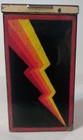 Vintage LIGHTNING BOLT Dhana Krushkov Enamel on Metal Hinged Top Cigarette Case