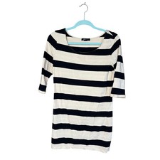 Forever 21 Women’s Size Large Mini Dress – Beige & Black Stripe