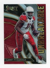 Arizona Cardinals Card NFL Larry Fitzgerald Select Unbreakable Prizm U22 2020